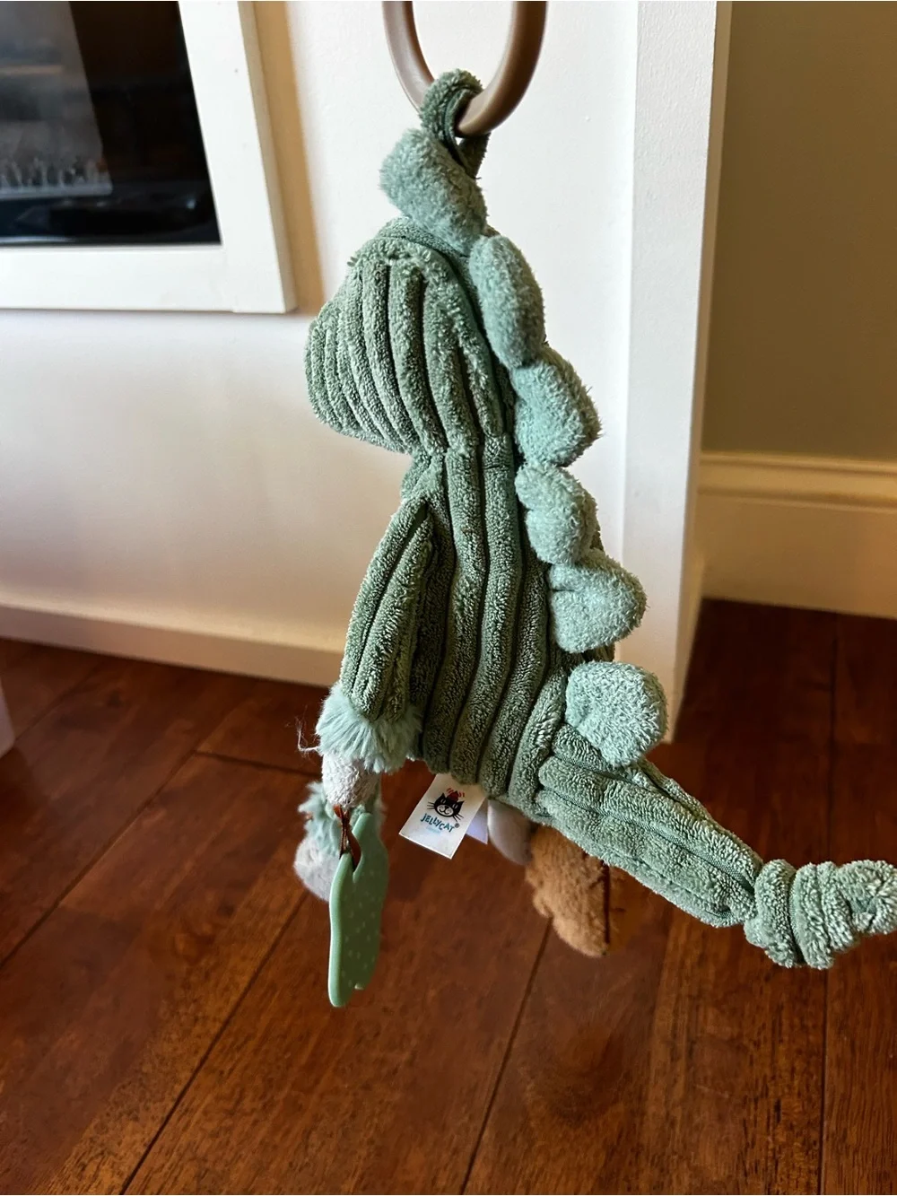 Jellycat Green Corduroy Dinosaur Pull Toy
